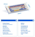 MelGeek Pixel Palette Brick Built TKL Hotswap Bluetooth 5.1 and 2.4 GHz. RGB Mechanical Keyboard