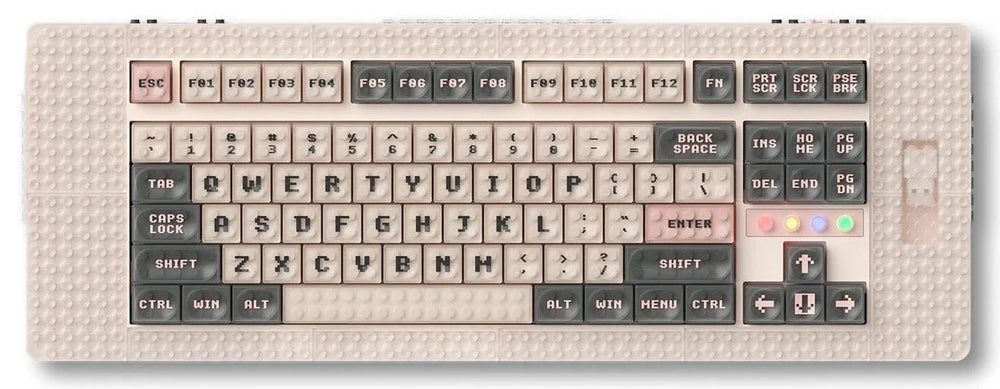 MelGeek Pixel Christian Brick Built TKL Hotswap Bluetooth 5.1 and 2.4 GHz. RGB Mechanical Keyboard