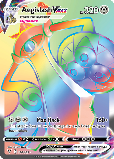 Aegislash Vmax 190 185 Vivid Voltage Holofoil