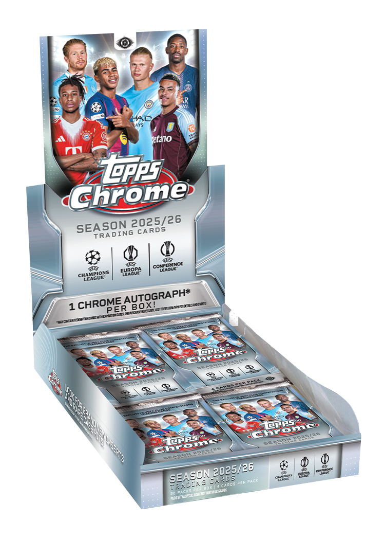2025/26 Topps UEFA Club Competitions Chrome Soccer Hobby Box
