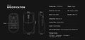 LAMZU Atlantis Mini Charcoal Black Wireless 1K / 4K Mouse