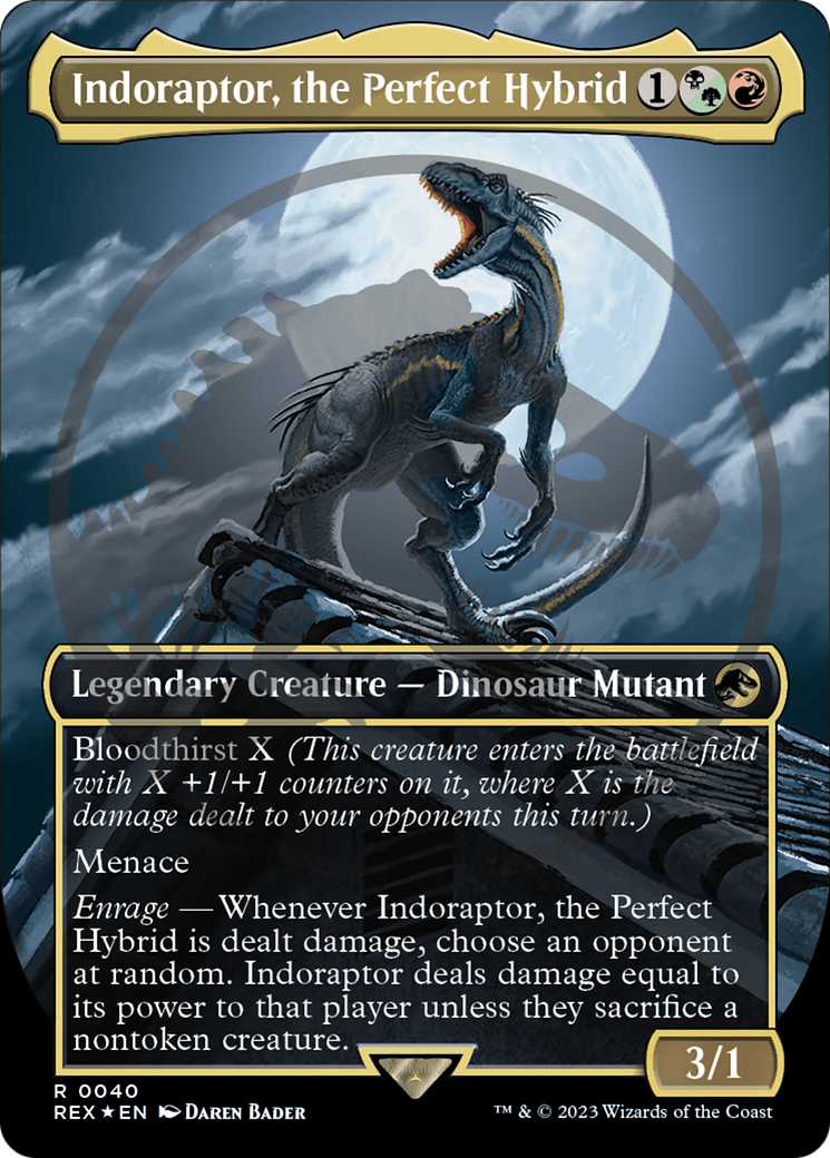 Indoraptor, the Perfect Hybrid (REX-040) - Jurassic World Collection (Borderless) Foil