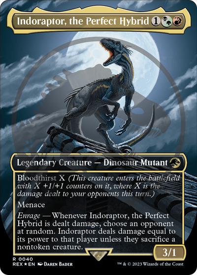 Indoraptor, the Perfect Hybrid (REX-040) - Jurassic World Collection (Borderless) Foil