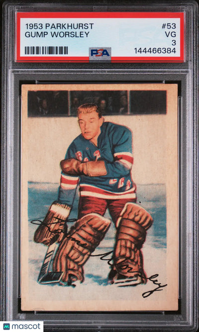 1953 Parkhurst Hockey Gump Worsley #53 PSA 3 NEW CERT