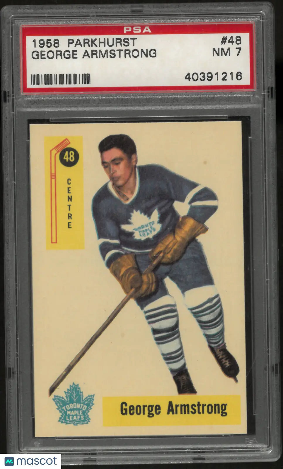 1958 Parkhurst Hockey George Armstrong PSA 7