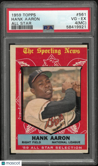 1959 Topps Hank Aaron All Star MC PSA 4