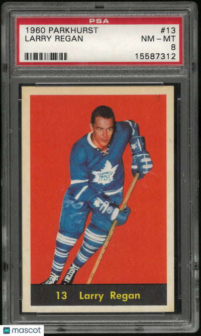 1960 Parkhurst Hockey Larry Regan PSA 8