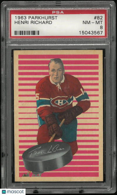1961 Parkhurst Henri Richard #43 PSA 8