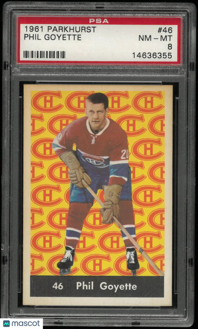 1961 Parkhurst Hockey Phil Goyette PSA 8
