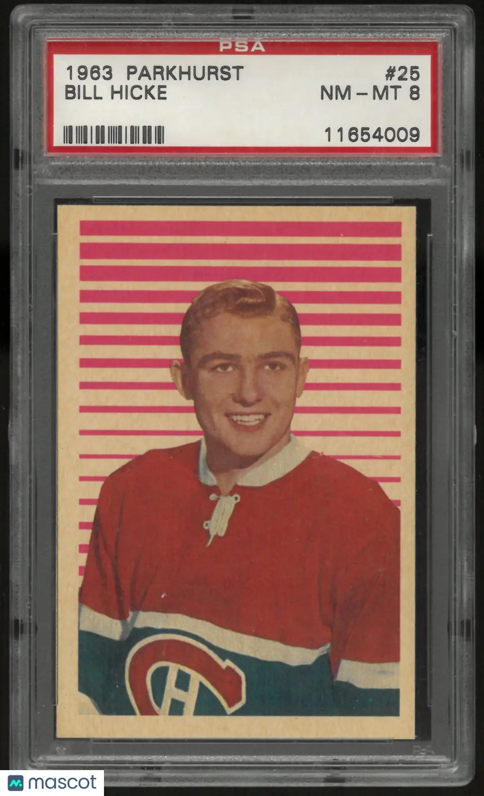 1963 Parkhurst Bill Hicke PSA 8