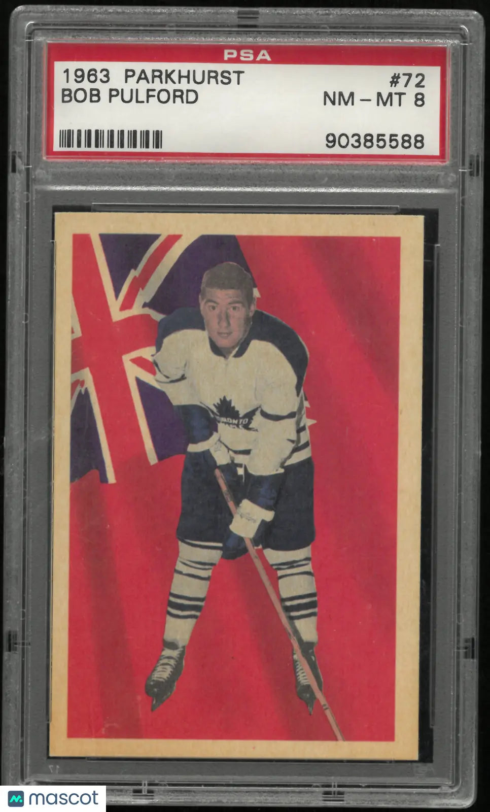 1963 Parkhurst Hockey Bob Pulford PSA 8