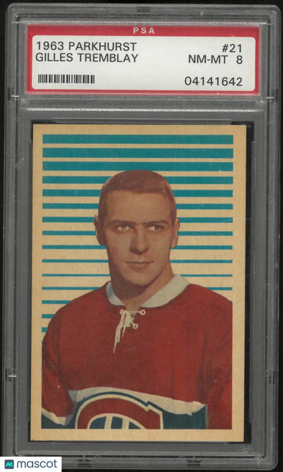 1963 Parkhurst Hockey Gilles Tremblay PSA 8