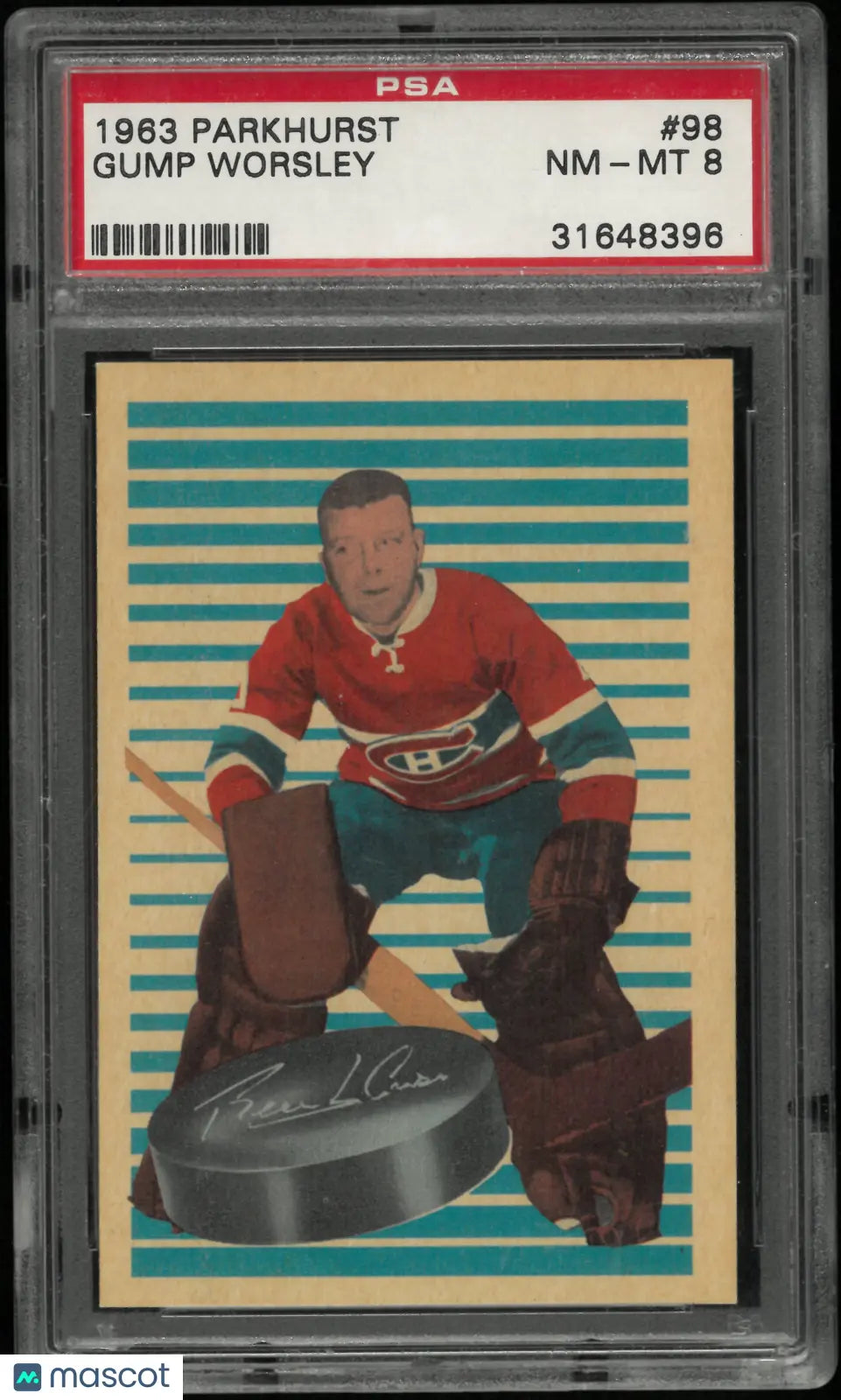 1963 Parkhurst Hockey Gump WorsleyePSA 8