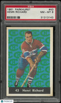 1963 ParkhursteHockey Henri Richard PSA 8