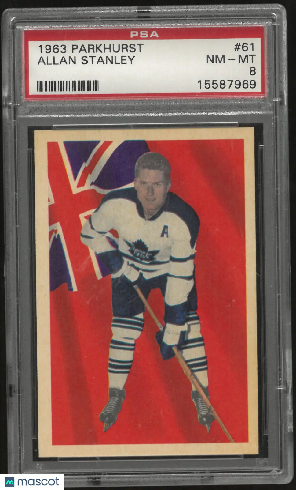 1963 Parkhurst Hockey Allan Stanley PSA 8