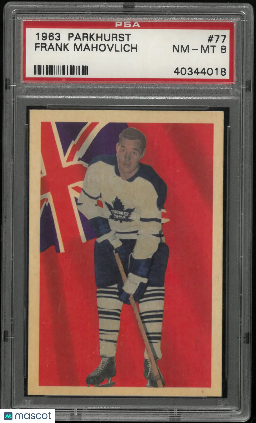 1963 Parkhurst Hockey Frank Mahovlich PSA 8