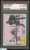 1968 Topps Hockey Tim Horton PSA 8