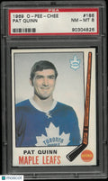 1969 O-Pee-Chee OPC Hockey Pat Quinn PSA 8