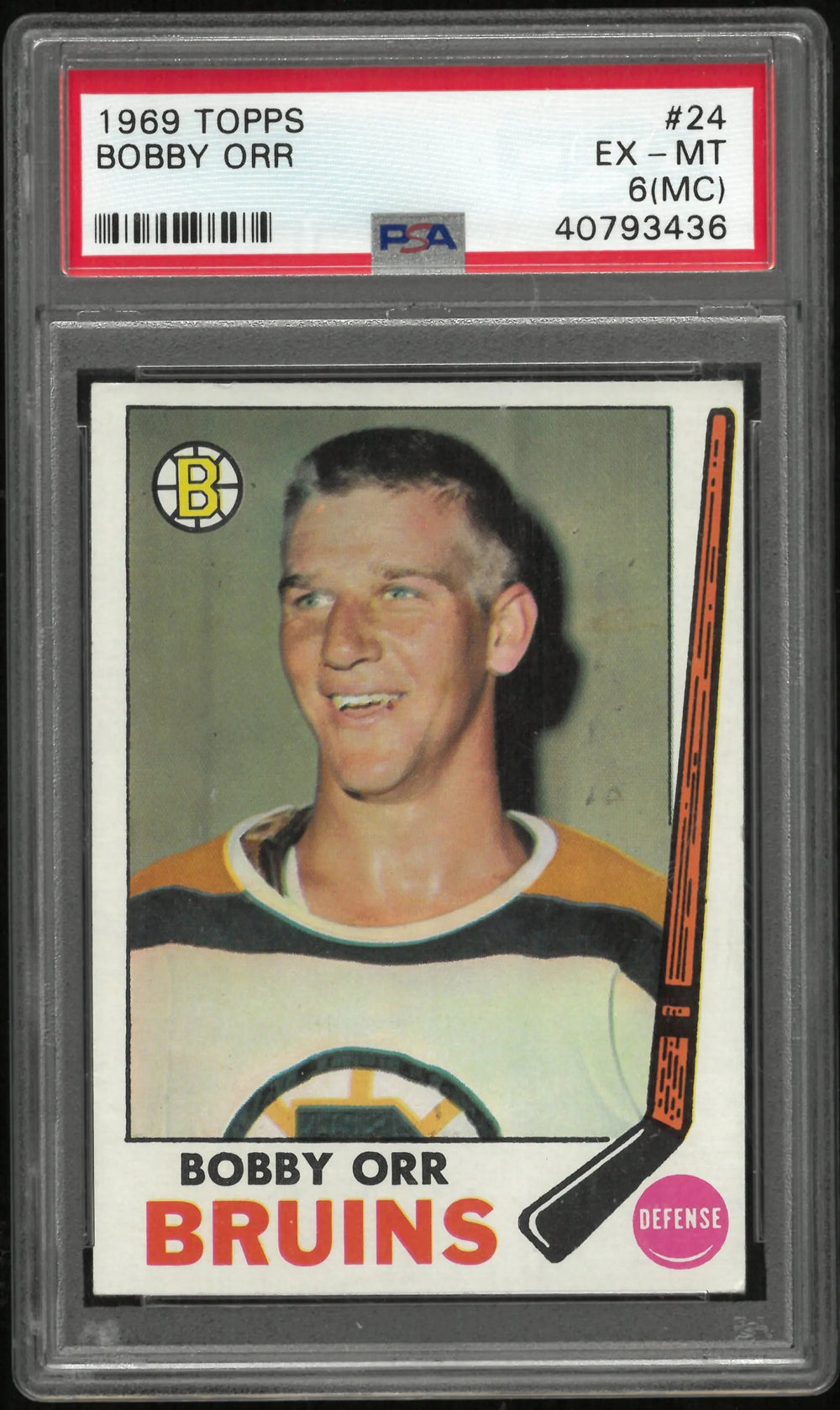 1969 Topps Hockey Bobby Orr #24 MC PSA 6