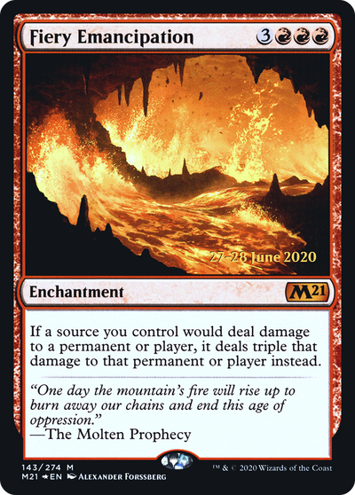 Fiery Emancipation (PRE-143S) - Core Set 2021 Promos Foil