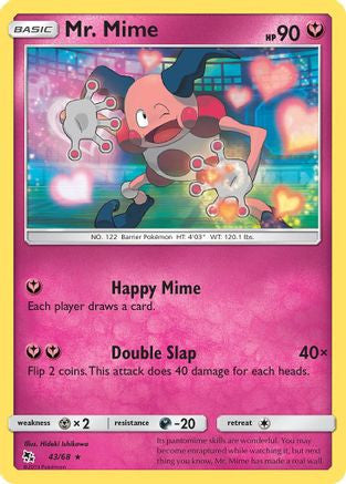 Mr Mime 43 68 Hidden Fates Reverse Holofoil
