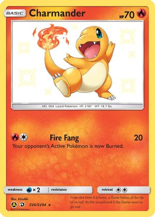 Charmander (SV6/SV94) - Hidden Fates Shiny Vault Holofoil