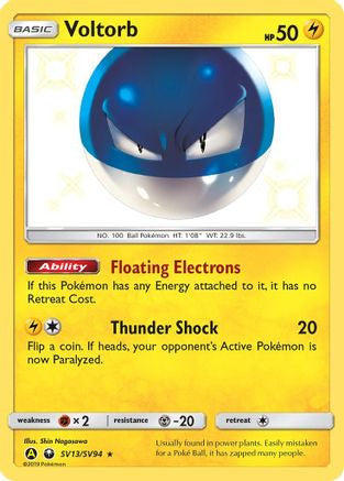 Voltorb Sv13 94 Shiny Vault Holofoil