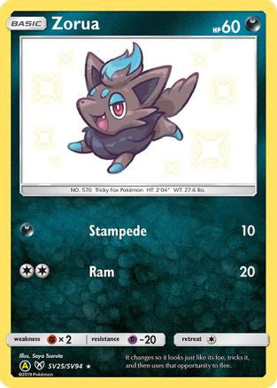Zorua Sv25 94 Shiny Vault Holofoil