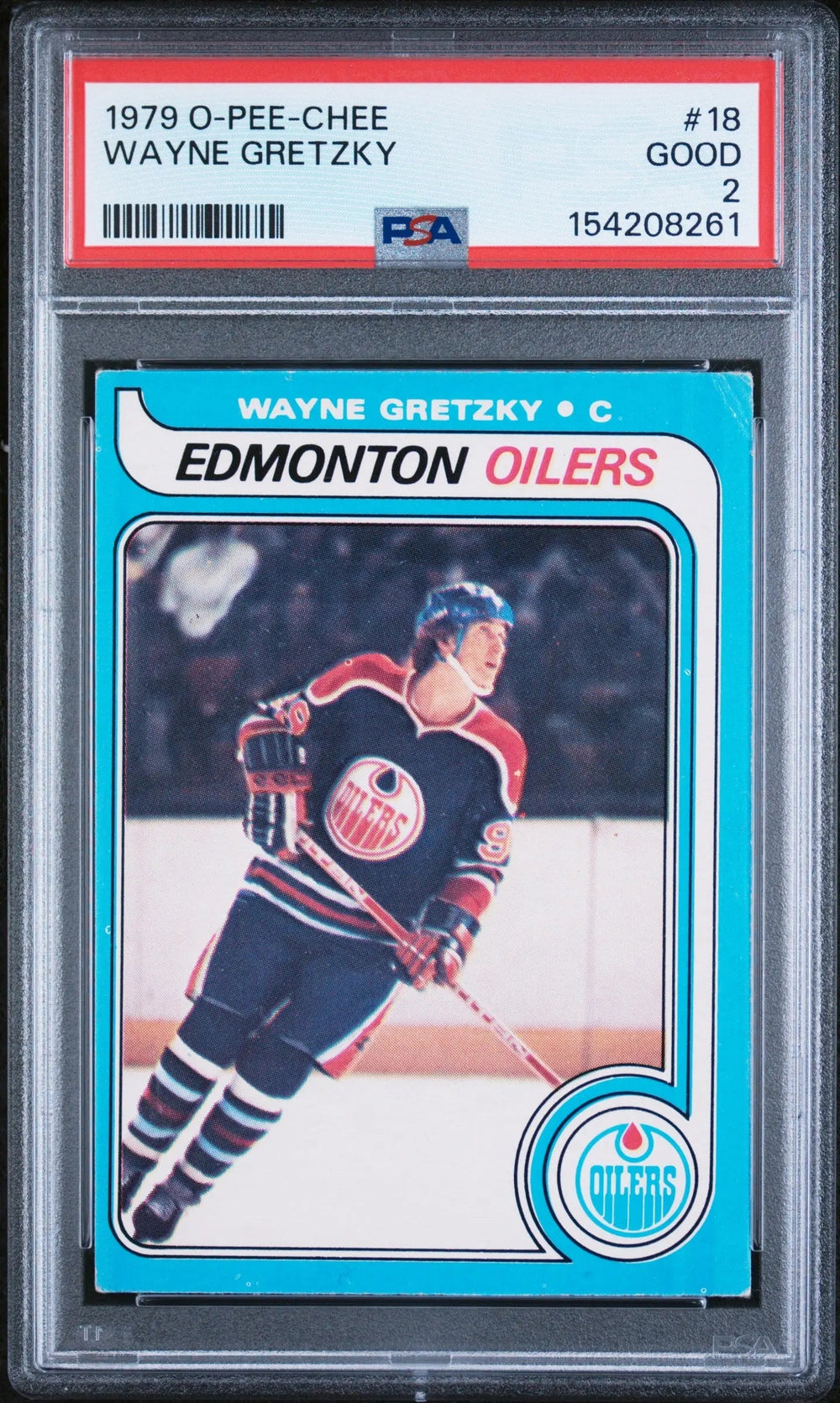 1979 O-Pee-Chee OPC Hockey Wayne Gretzky RC Rookie #18 PSA 2