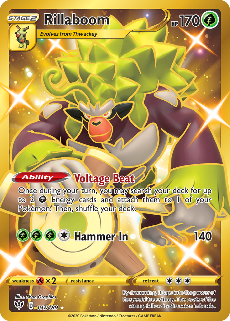 Rillaboom 197 189 Darkness Ablaze Holofoil