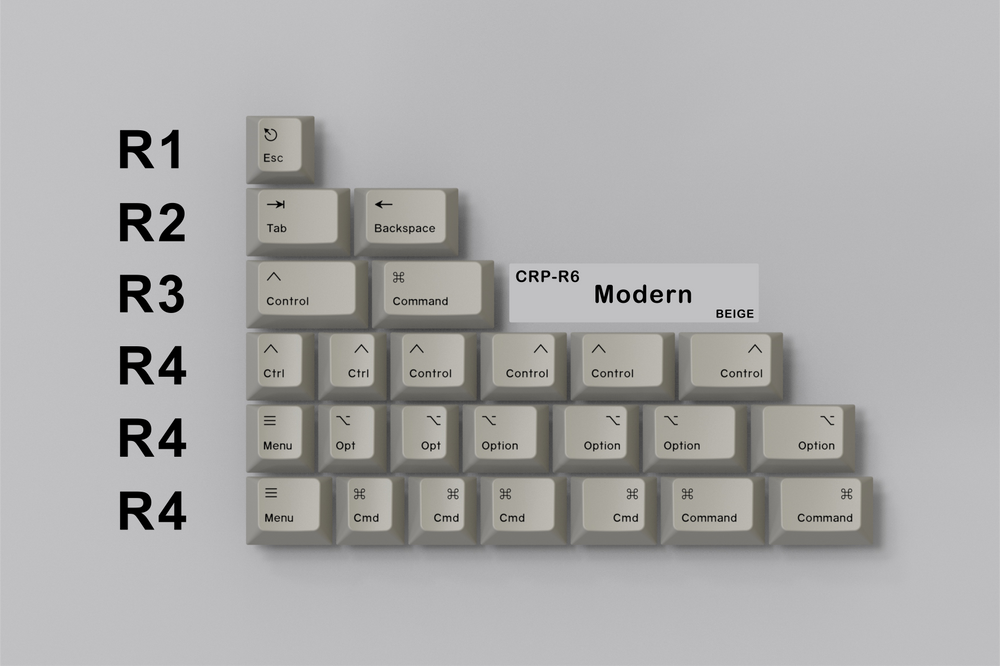 HammerWorks CRP Modern Beige 25 Key Cherry Profile Dye Sub Keycap Set