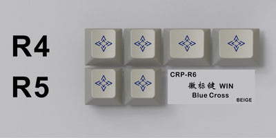 HammerWorks CRP Blue Cross Win 6 Key Cherry Profile Dye Sub Keycap Set