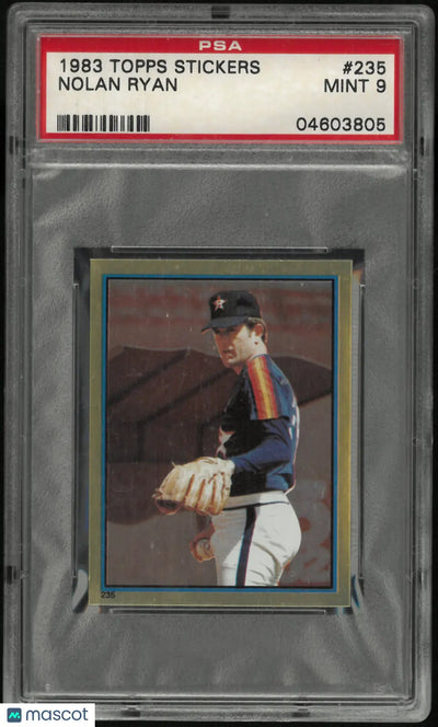1983 Topps Baseball Stickers Nolan Ryan #235 PSA 9