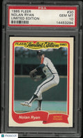 1985 Fleer Baseball Limited Edition Nolan RyanePSA 10