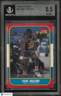 1986 Fleer Basketball Karl Malone #68 BGS 8.5