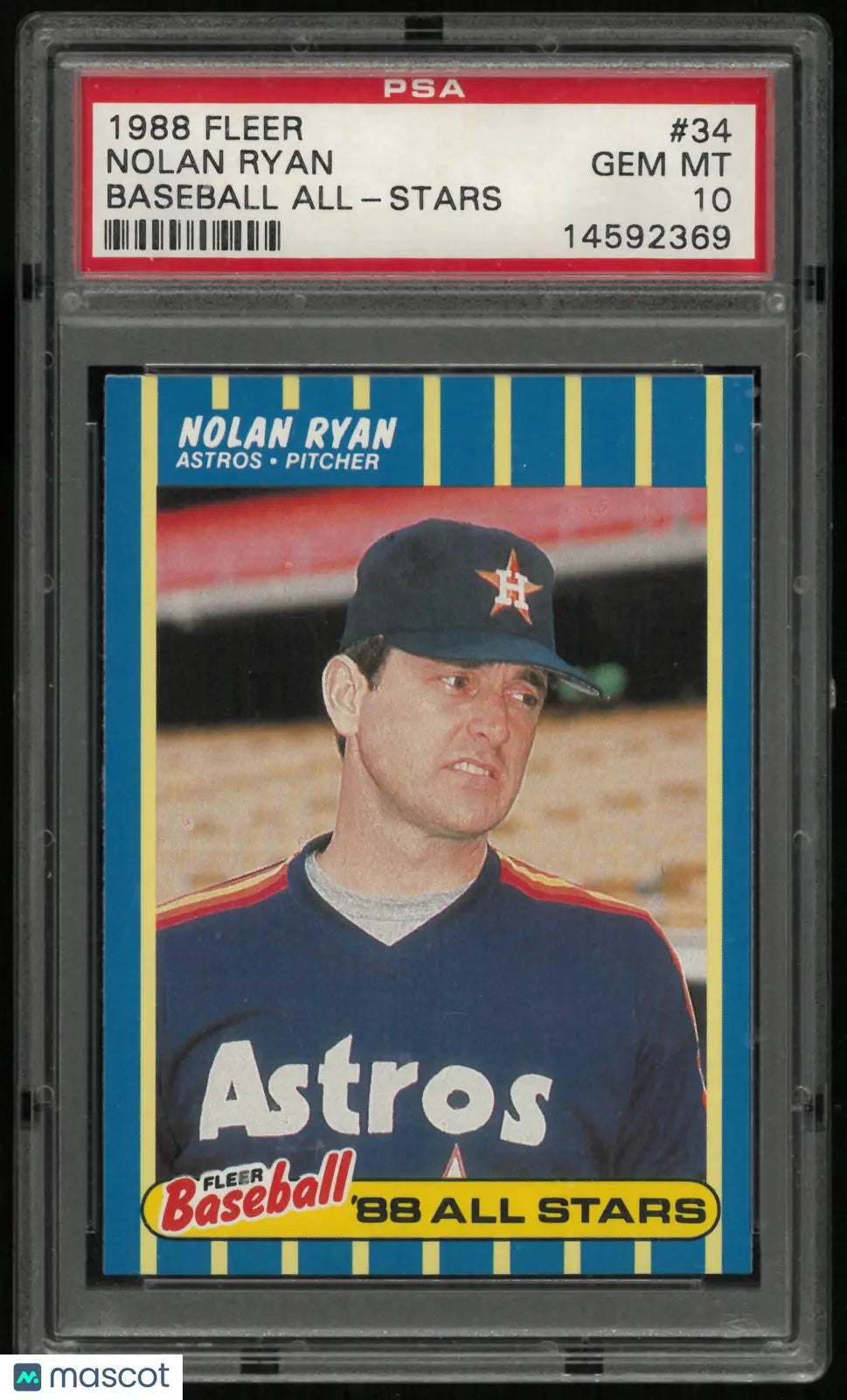 1988 Fleer Baseball All-Stars Nolan RyanePSA 10