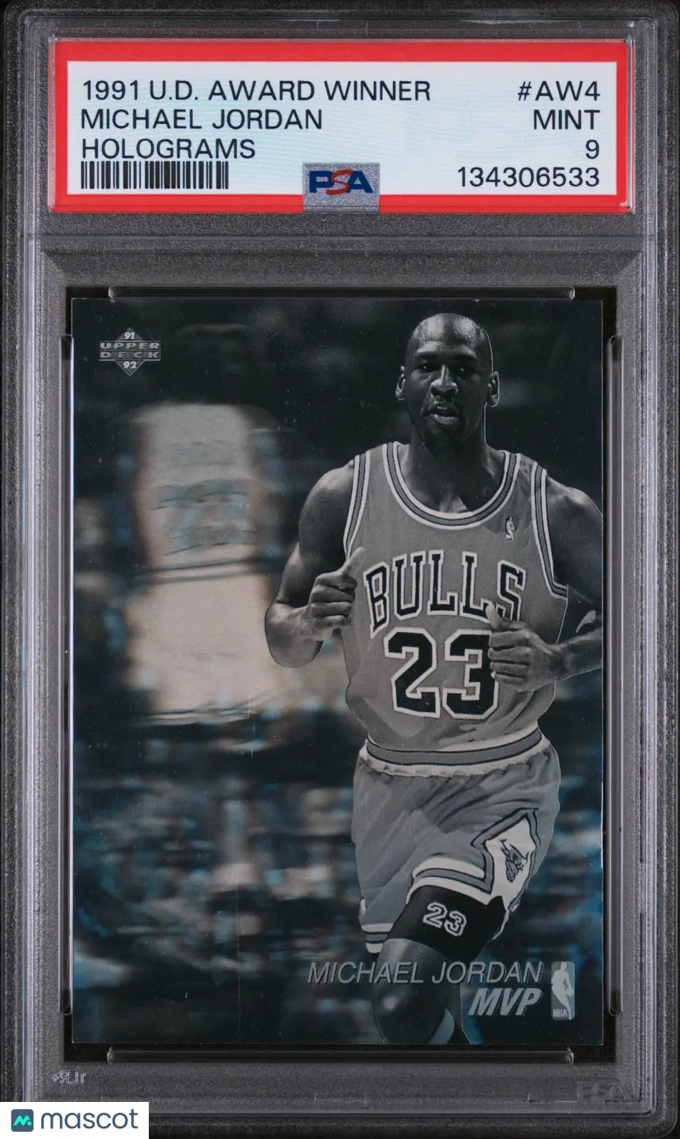 1991 Upper Deck Award Winner Hologram Michael Jordan #AW4 Holograms PSA 9