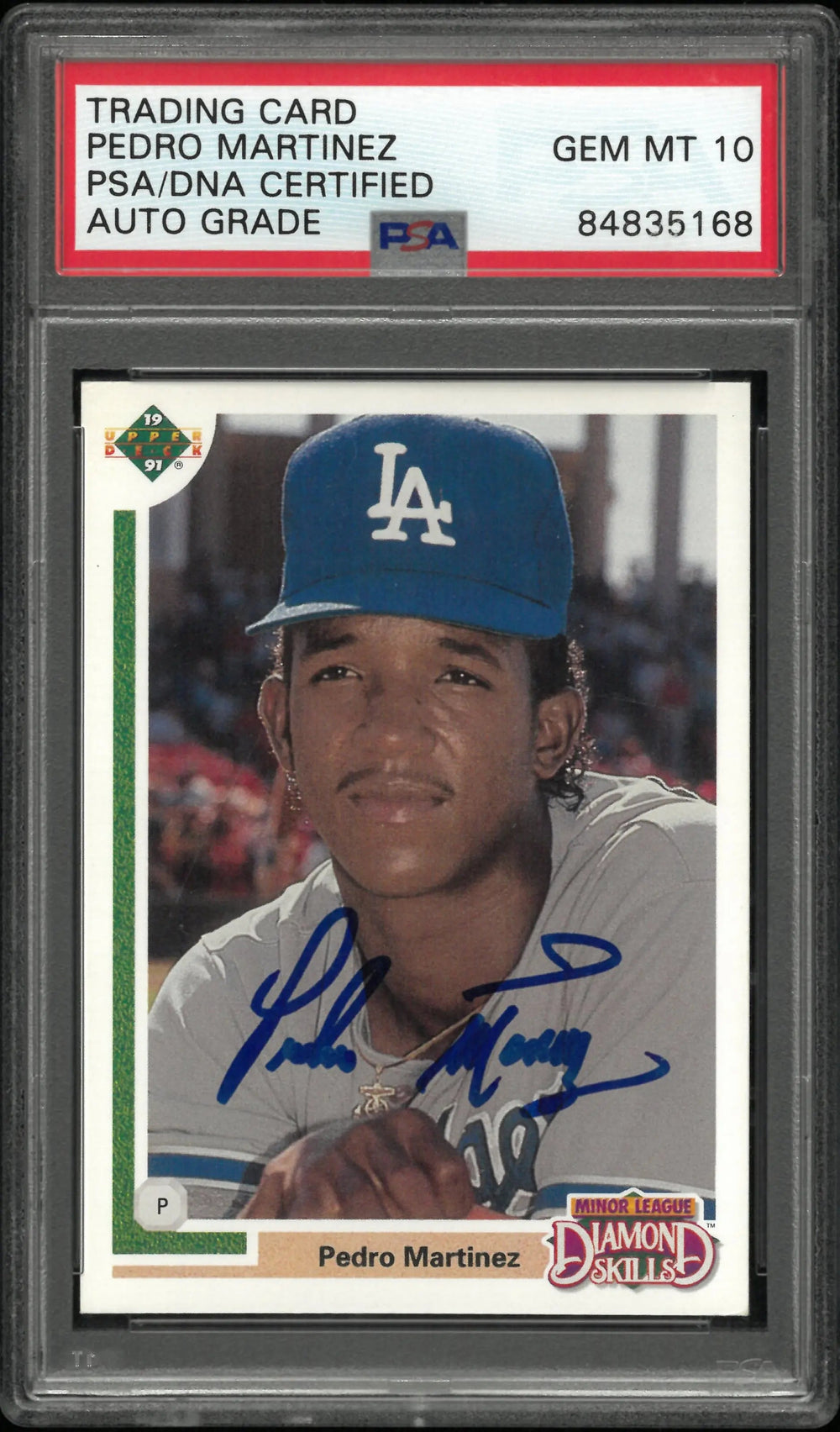 1991 Upper Deck Diamond Skills Pedro Martinez Autograph Auto PSA 10