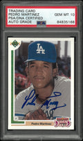 1991 Upper Deck Diamond Skills Pedro Martinez Autograph Auto PSA 10
