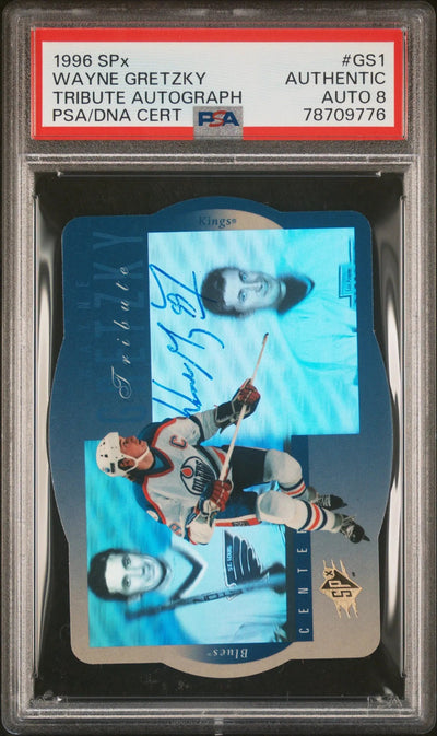 1996 UD SPX Tribute Autograph Auto Wayne Gretzky PSA Authentic