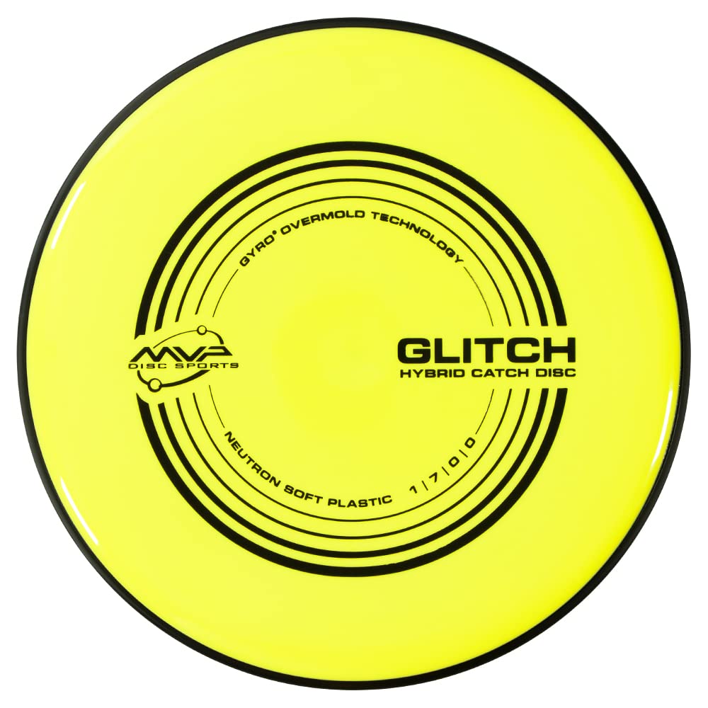 MVP Disc Sports Neutron Glitch (Soft) Disc Golf Hybrid Catch Disc (Colors May Vary)