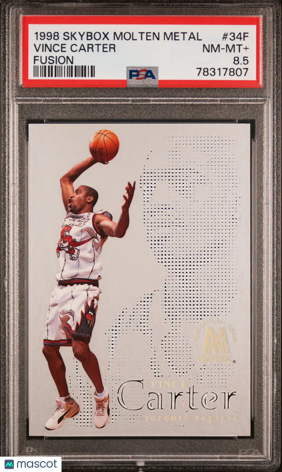 1998 Skybox Molten Metal Fusion Vince Carter #34F PSA 8.5 /250