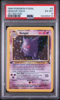 1999 Pokemon Fossil Gengar Holo 1st Edition PSA 6 5/62