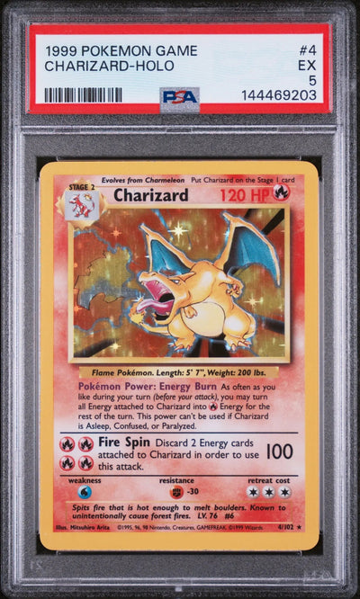 1999 Pokemon Game Charizard Holo PSA 5 4/102