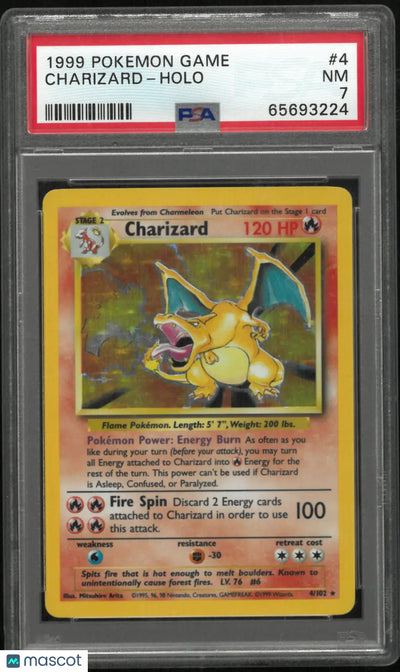 1999 Pokemon Game Charizard Holo PSA 7 #4