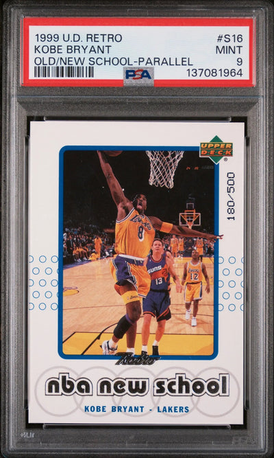 1999 Upper Deck Retro Old New School Parallel Kobe Bryant /500 PSA 9