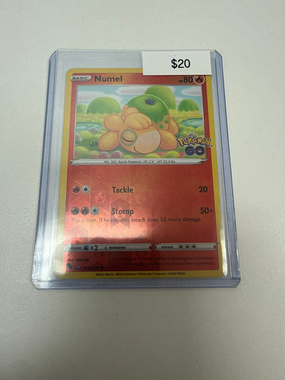 Pokemon Numel Reverse Holo Pokemon Go Stamp #013/078