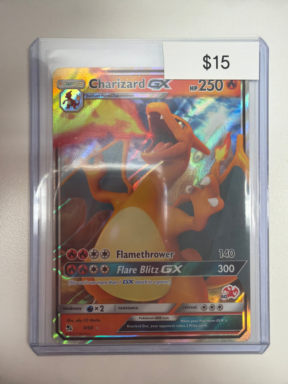 Pokemon Charizard GX Charizard Stamp 9/68
