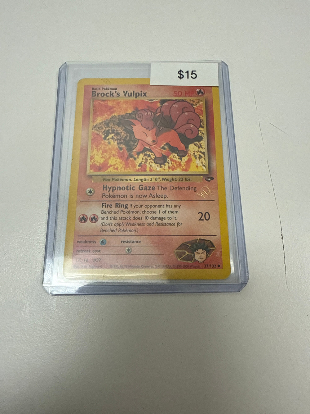 Pokemon Brock’s Vulpix WOTC Stamp #37/132