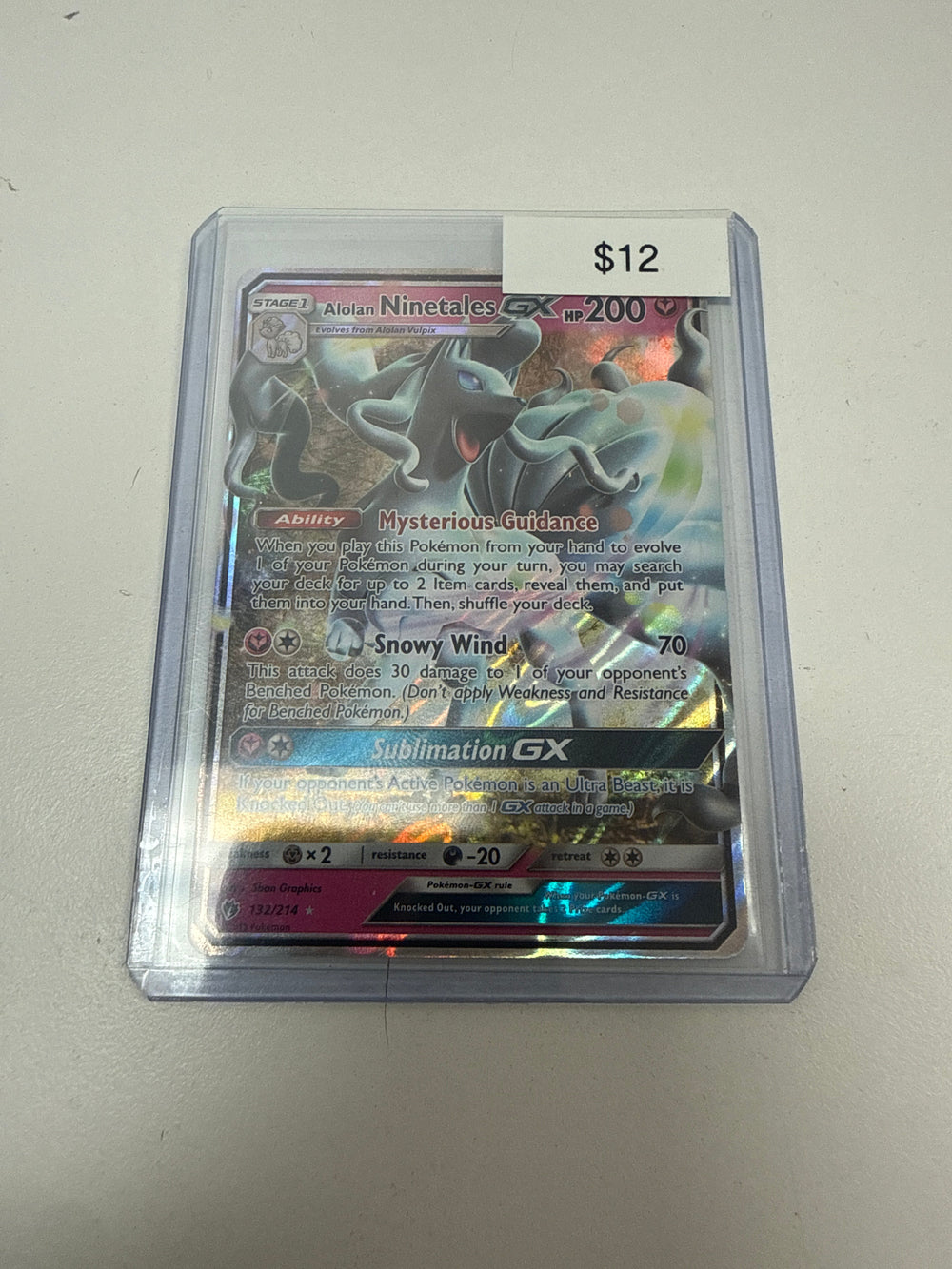 Pokemon Alolan Ninetales Gx #132/214